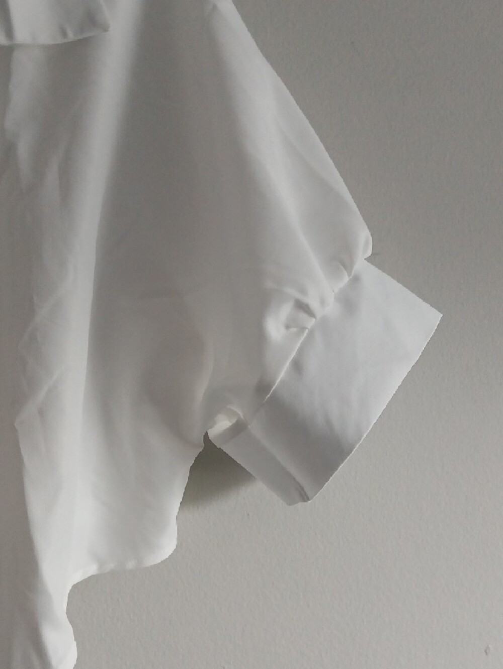 White Button-Front Women’s Bodysuit Blouse - Picture 3 of 5